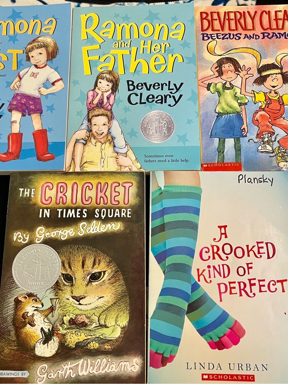 Collection of 5 Scholastic middle aged kids’ books